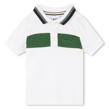 Polo para bebé blanca Boss
